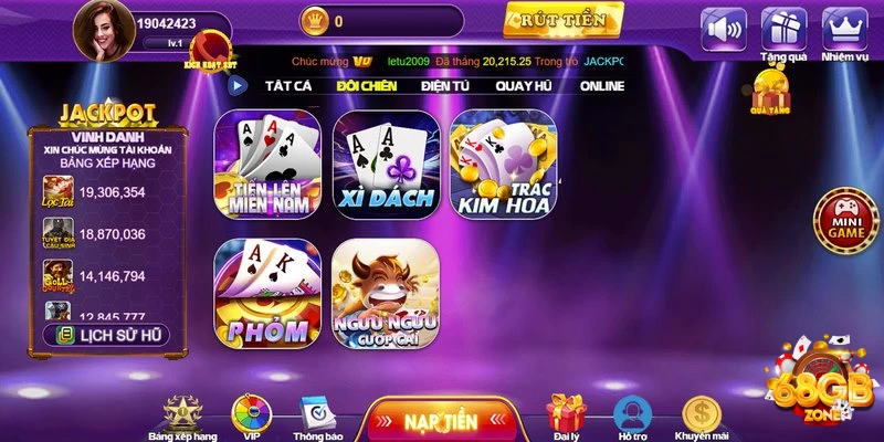 Tham gia cược xì dách 68 game bài nhận thưởng lớn